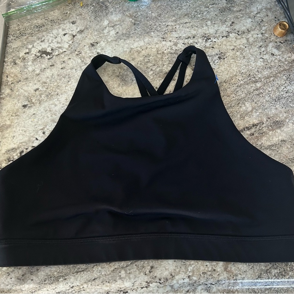 Lululemon energy bra high neck black lw2biss size 12